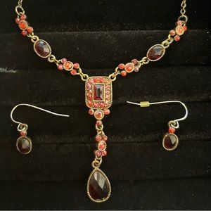 Nina Ricci for Avon vintage necklace and earrings set